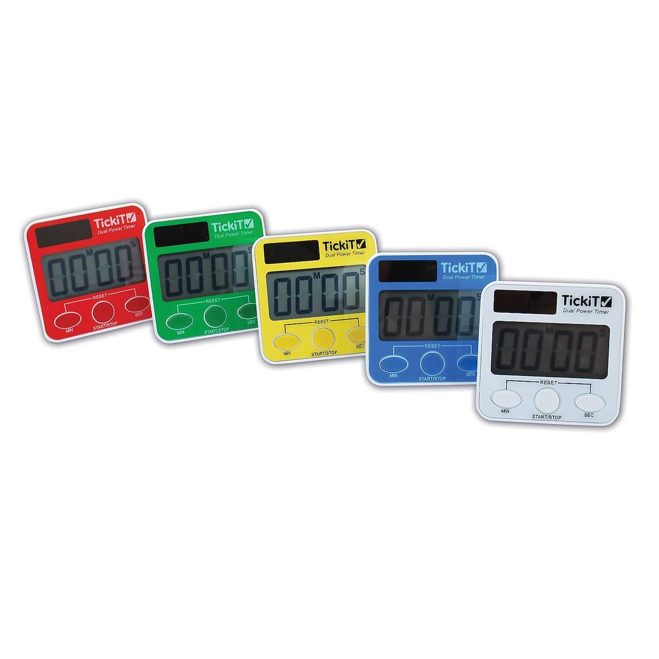 Set De 5 Minuteurs Colorés Blanc