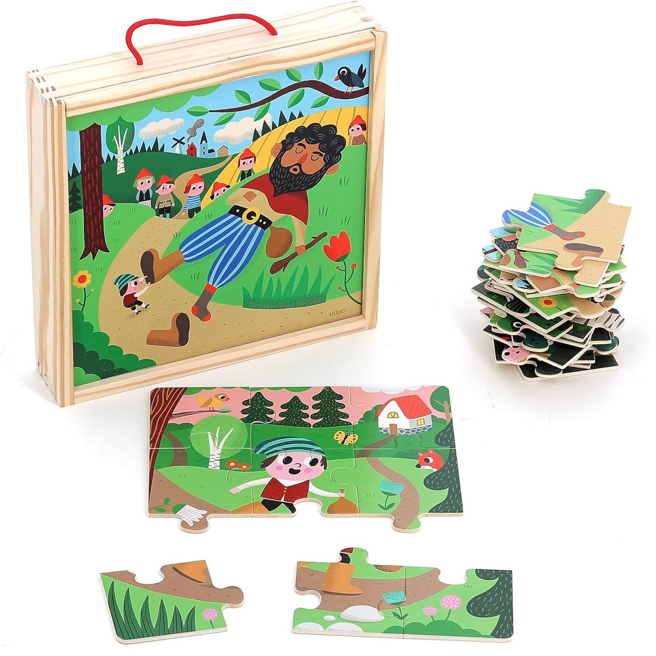 4 Puzzles Le Petit Poucet Vert