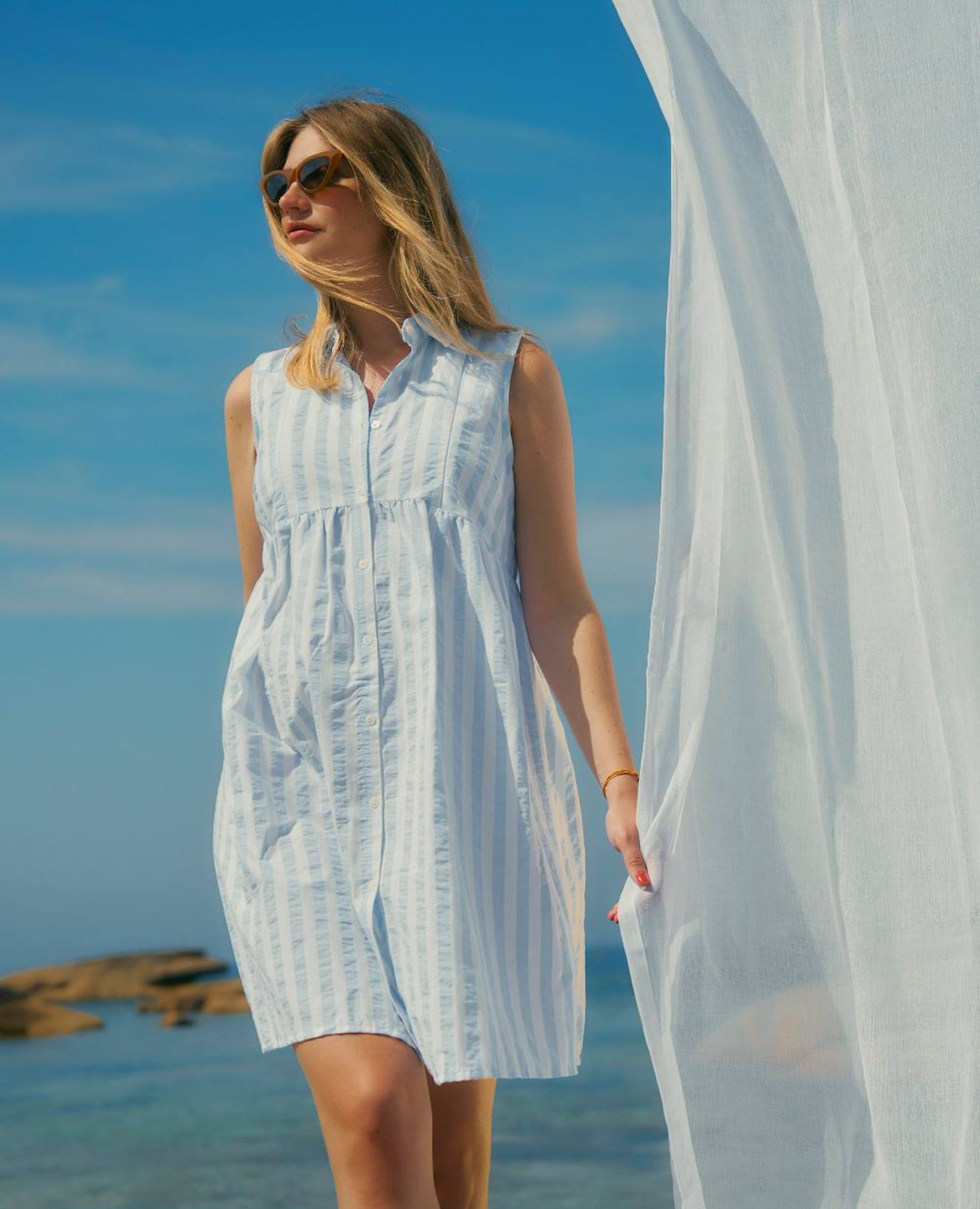 Robe Chemisier Agathe Bleu
