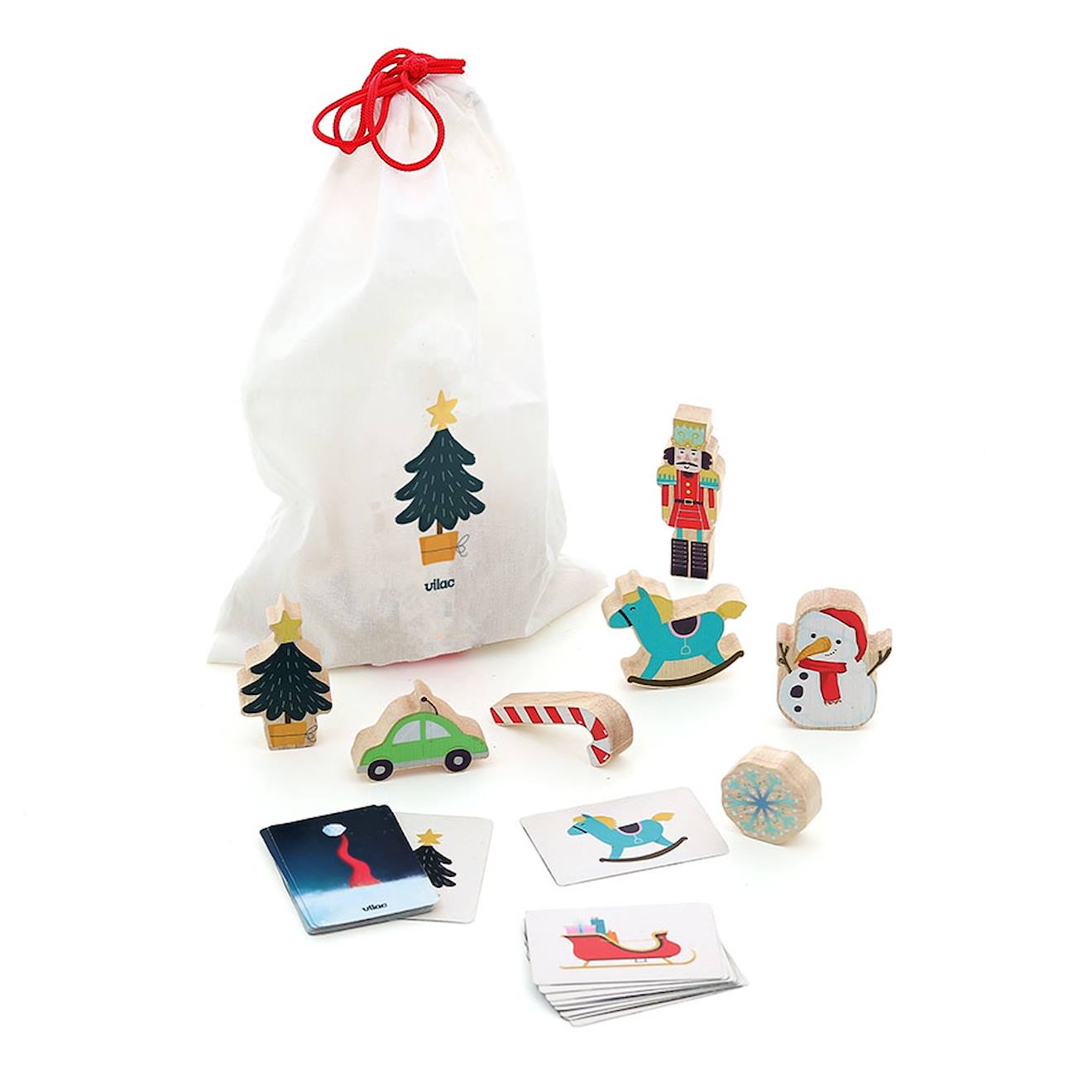 CRAZE Calendrier de l'Avent Enfant Crèche de Noël, Décoration Noël et Jouet pour enfant, Crèche complète en 24 jours pas cher