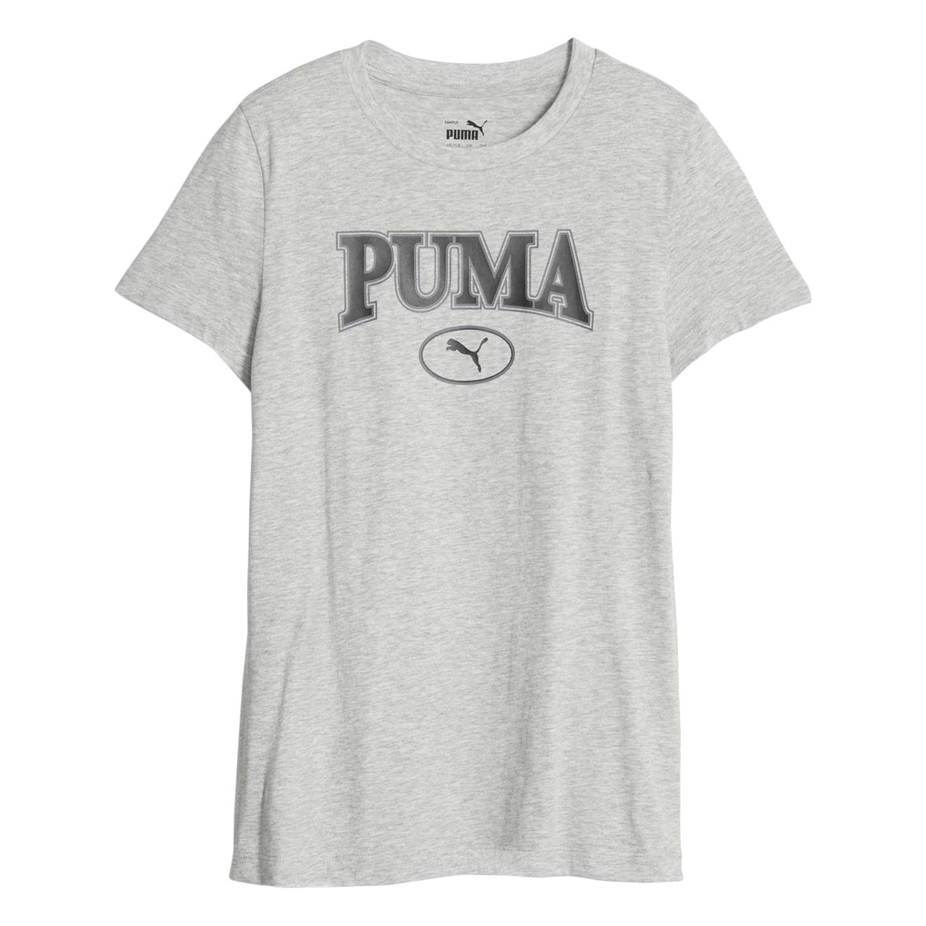 Puma - Tee Shirt Squad Graphic Gris Clair Chiné