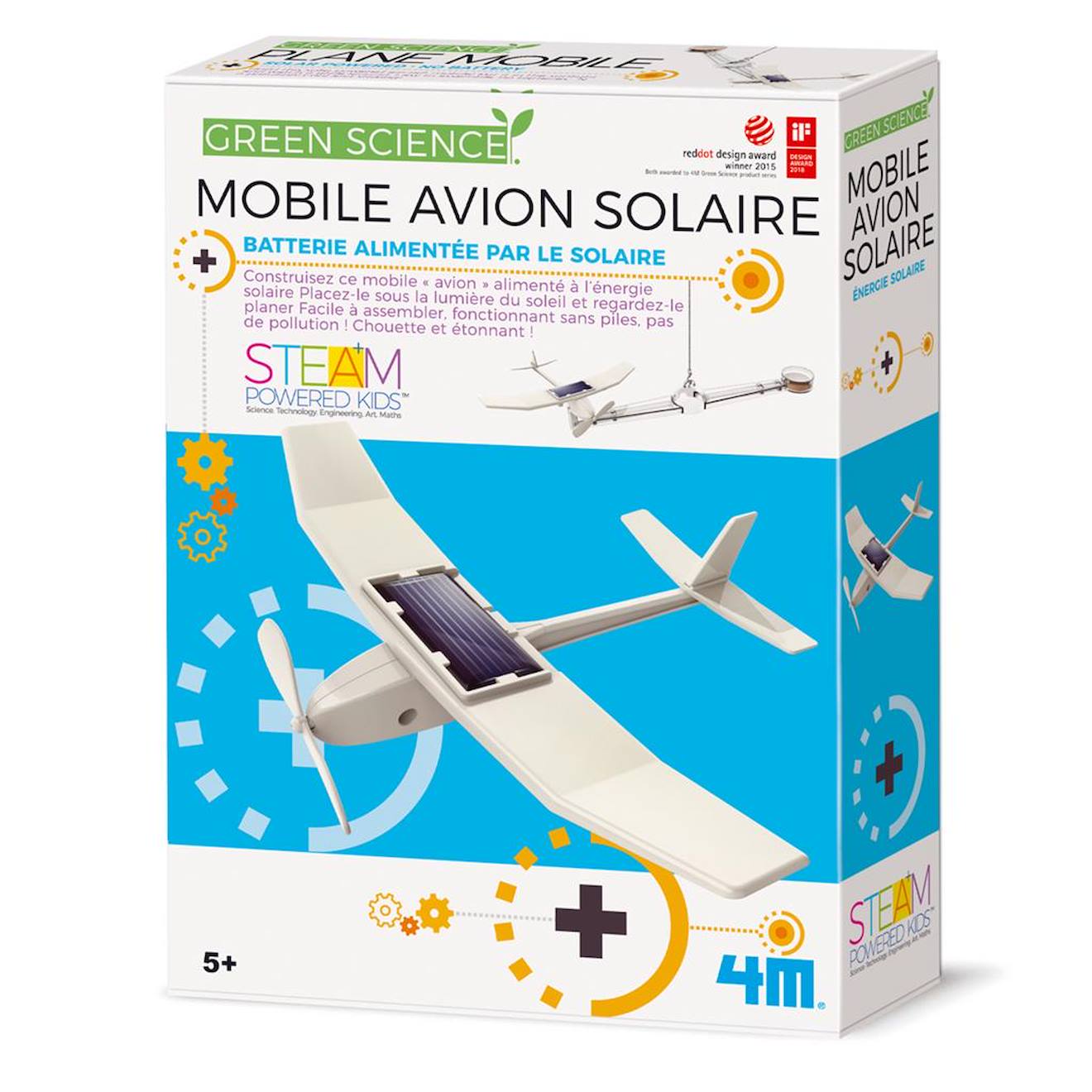 4M - Kit De Fabrication Avion Solaire Blanc