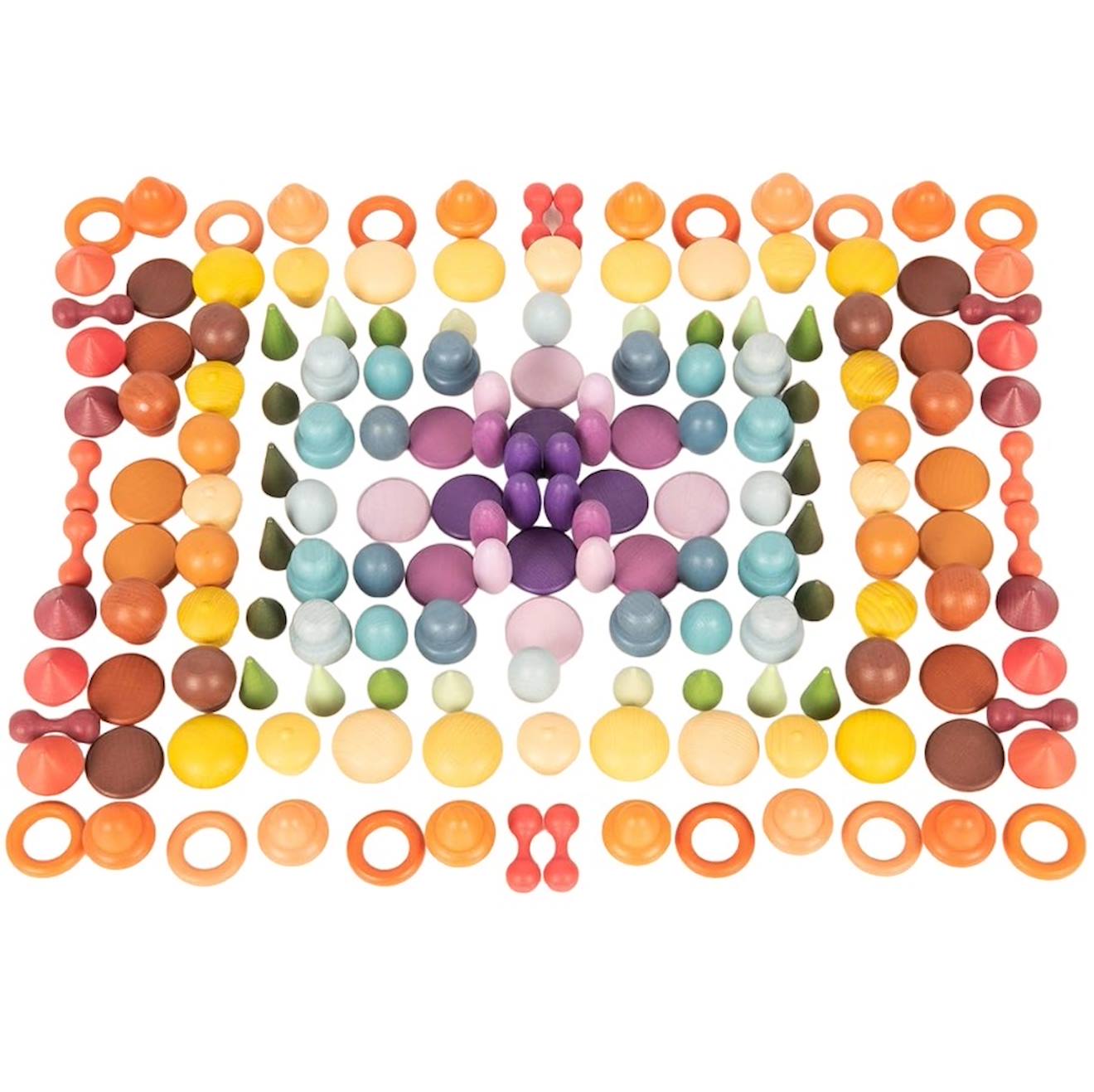 Formes En Bois Colorées 168 Pcs Orange