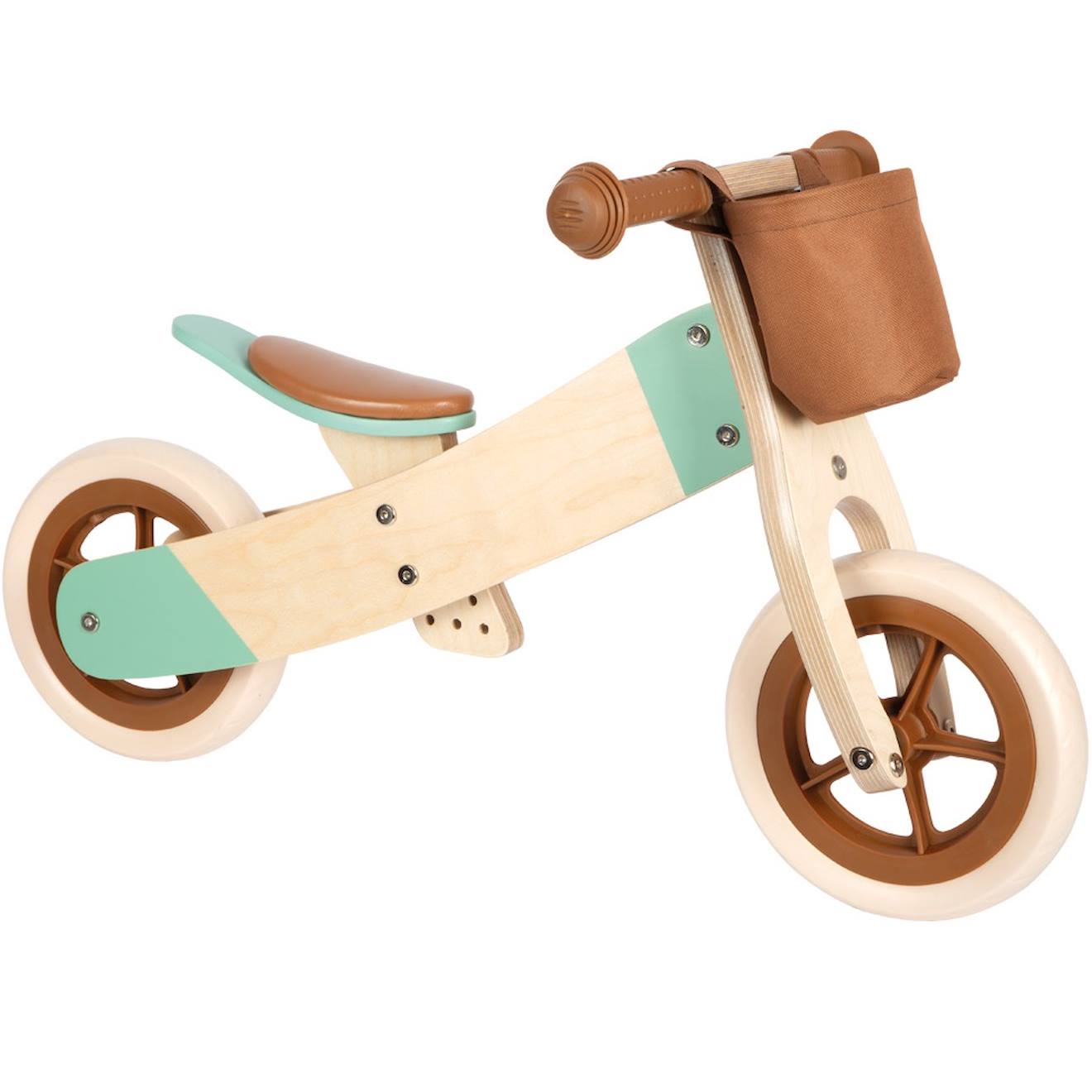 Draisienne Tricycle 2 En 1 Maxi Brun Caramel Marron (Small Foot) - Image 1