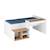 Pack lit combiné avec bureau et matelas boruto Blanc et noisette 1 - vertbaudet enfant 