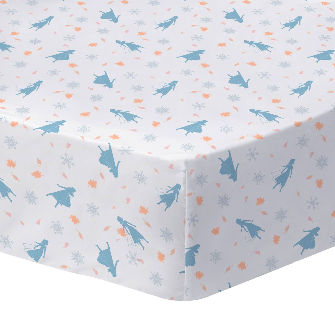 Drap-housse Imprimé 100% Coton, Disney Home Frozen Sisters Blanc
