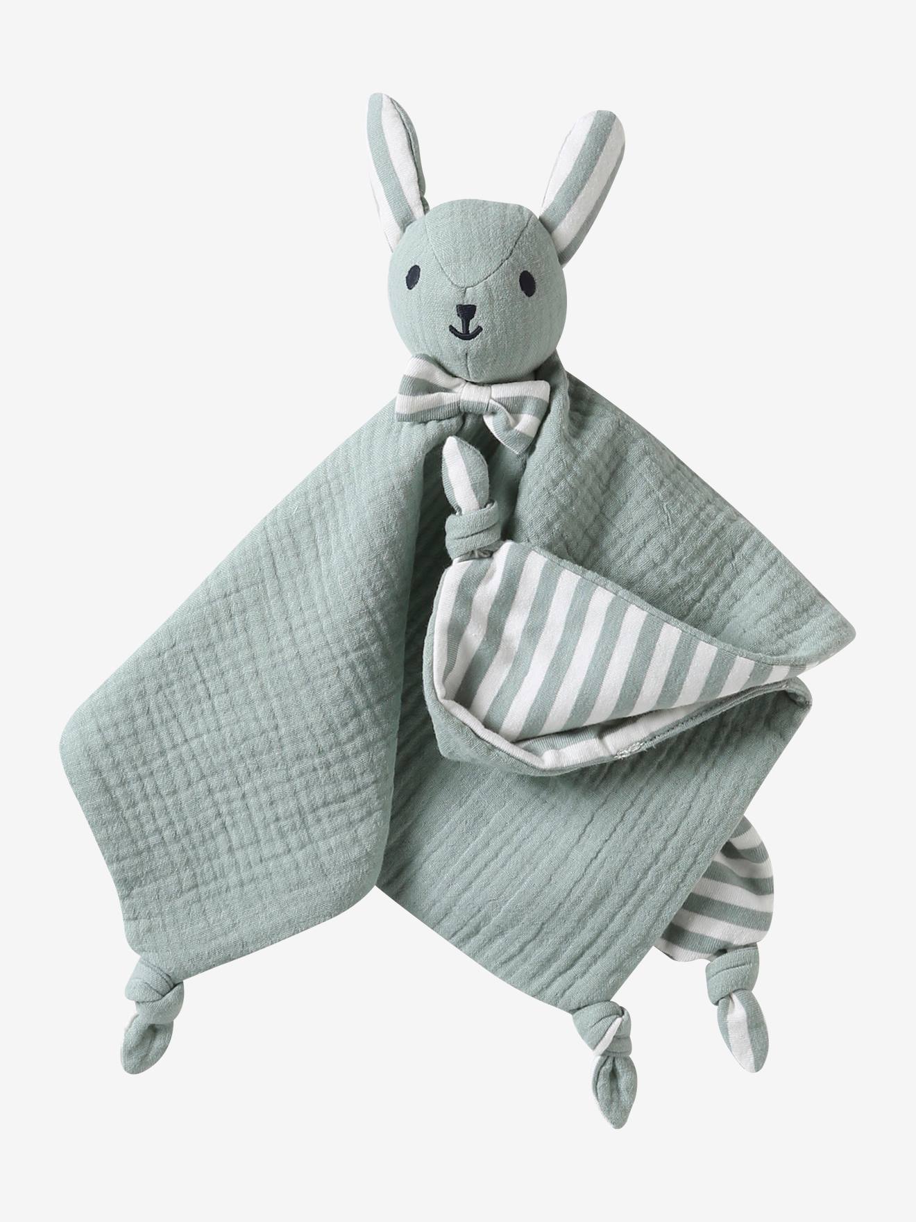 Doudou personnalisable en gaze de coton bio vert sauge (Envie De Fraise) - Image 2