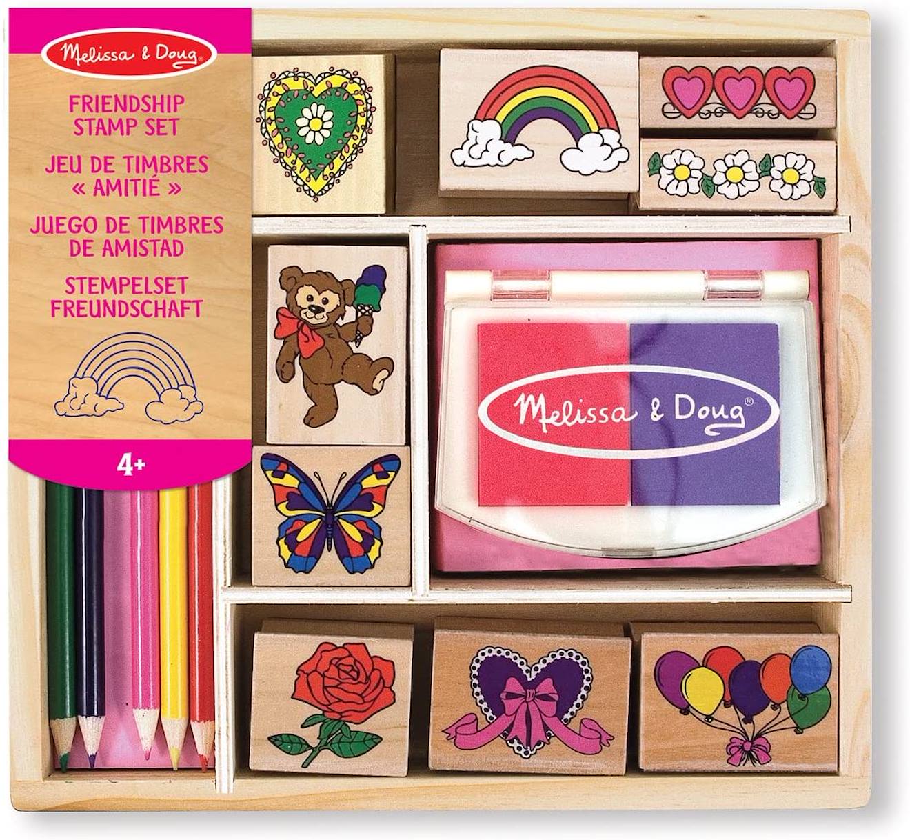 Melissa & Doug - Tampons Fête Amour Et Amitié Rose