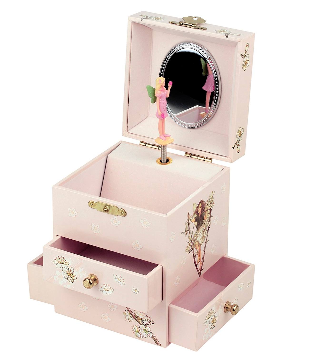 Boîte À Musique Fée Cerisier Rose
