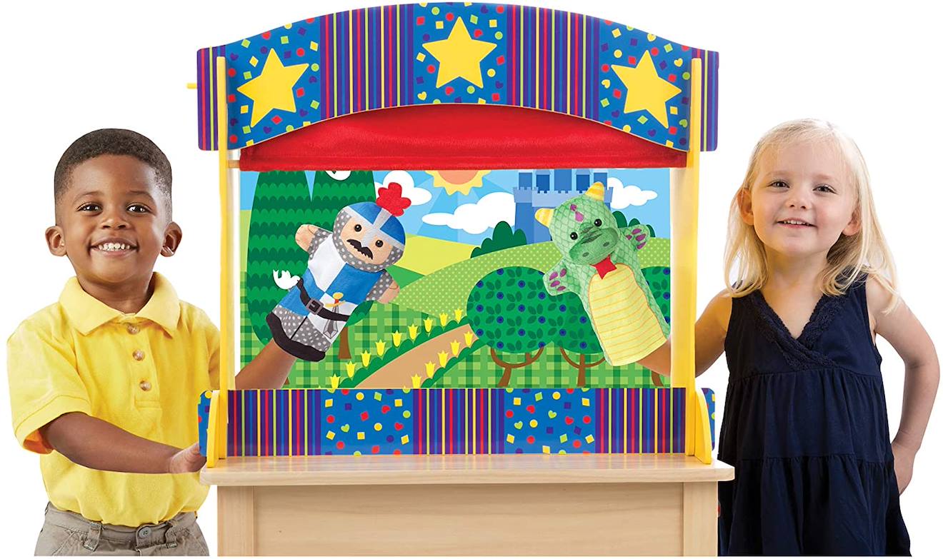 Melissa & Doug - Théâtre De Marionnettes De Table Rouge