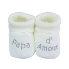 Chaussures-Chaussons naissance - message papa d'amour
