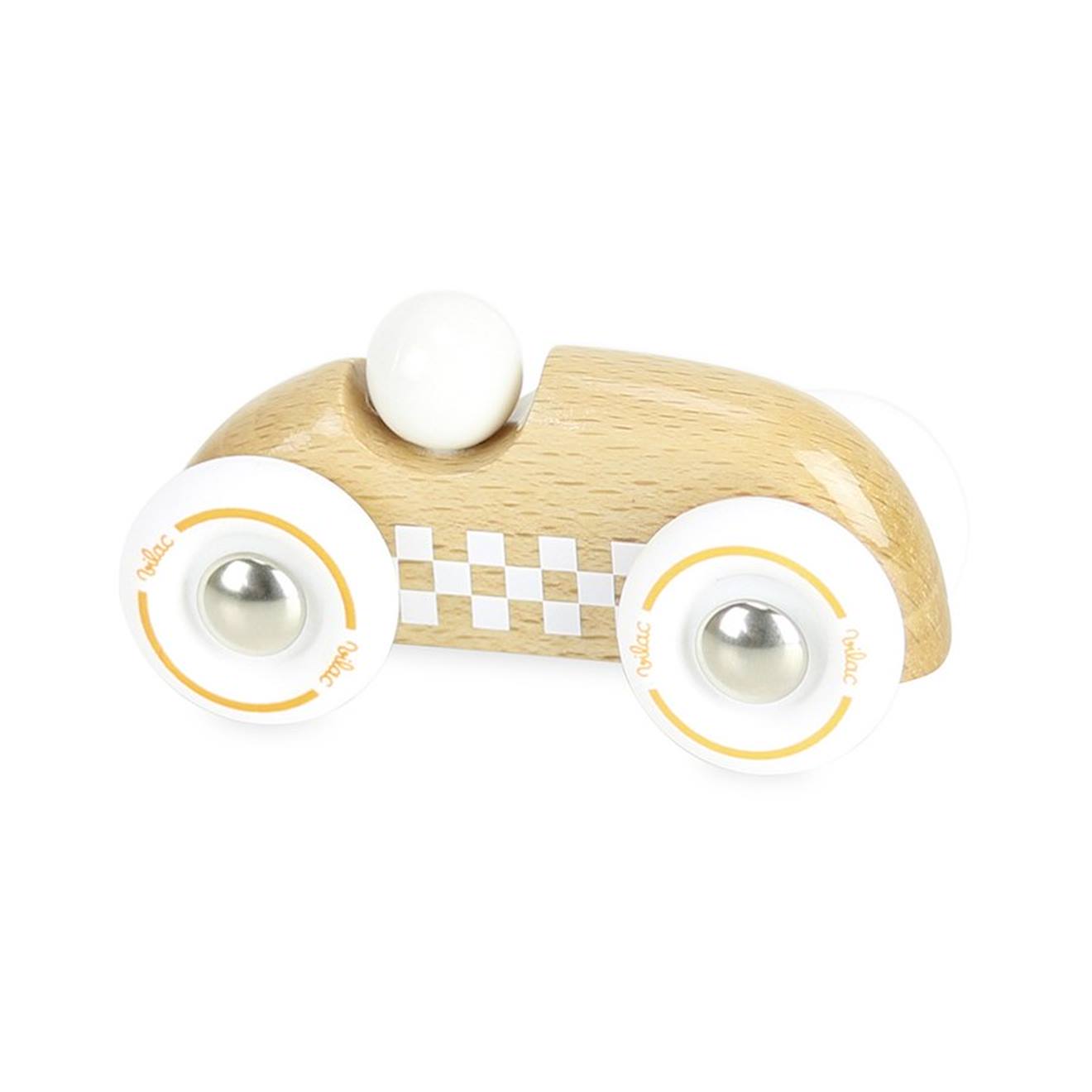 Mini Rallye Checkers Bois Naturel Beige