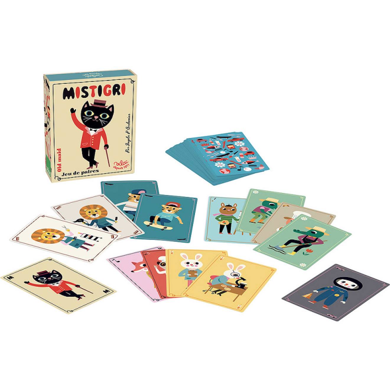 Vilac - Jeu De Cartes Mistigri Ingela P.arrhenius Blanc