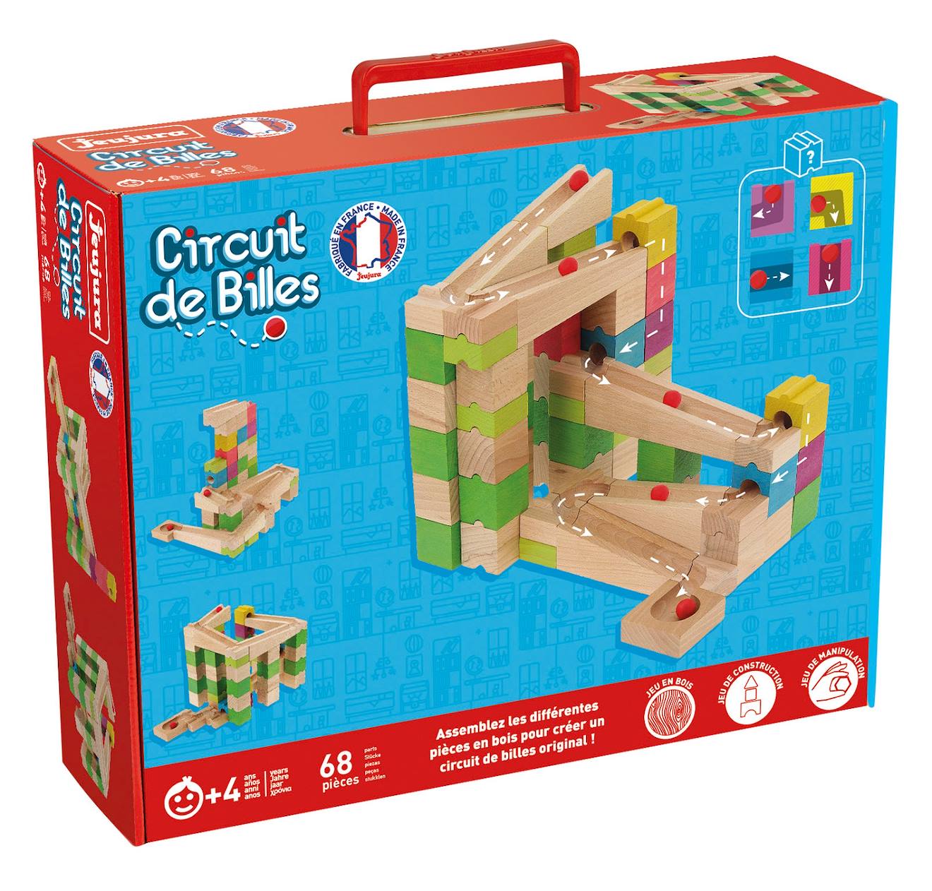 Jeujura - Circuit De Billes 68 Pièces Beige