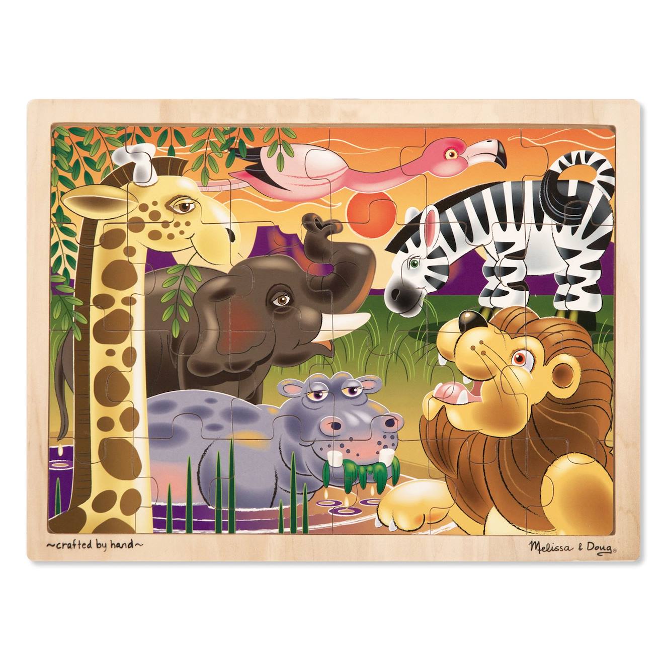 Melissa & Doug - Puzzle Plaines Africaines Marron