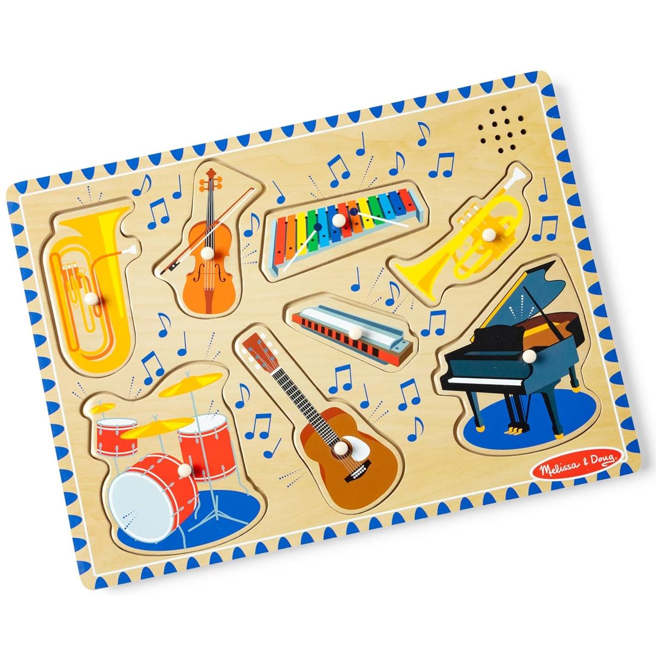 Melissa & Doug - Puzzle Sonore Instruments Musicaux Beige
