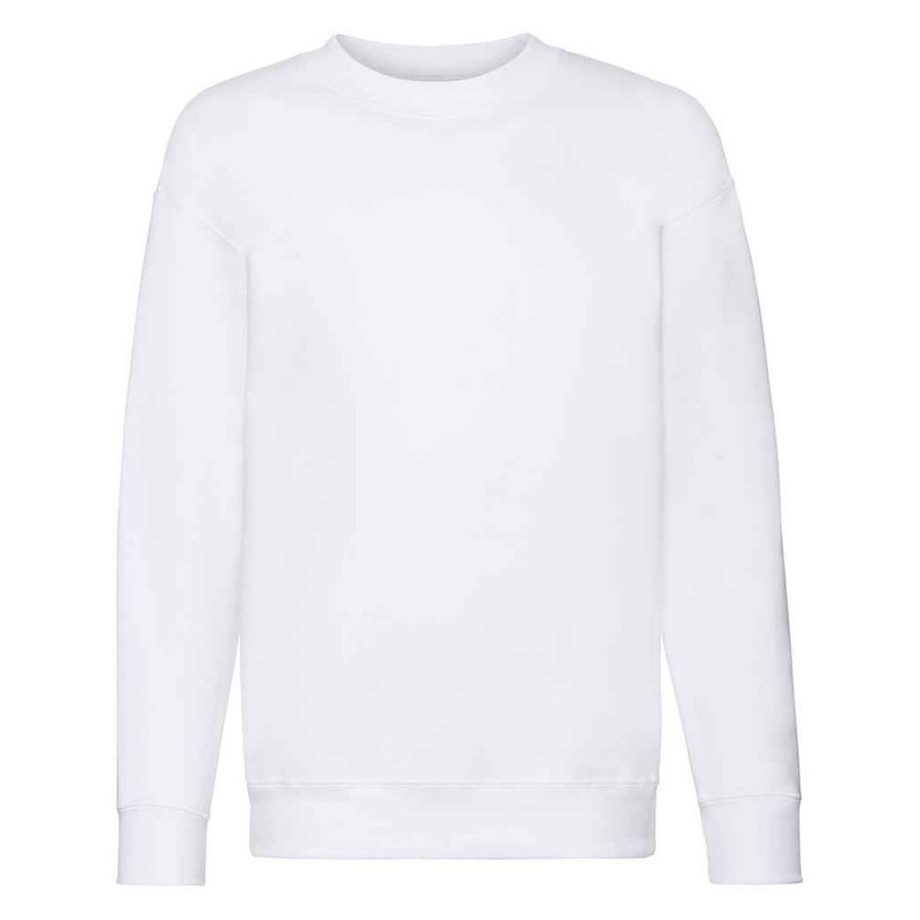 Pull En Coton Peigné De Qualité Supérieure Premium Blanc