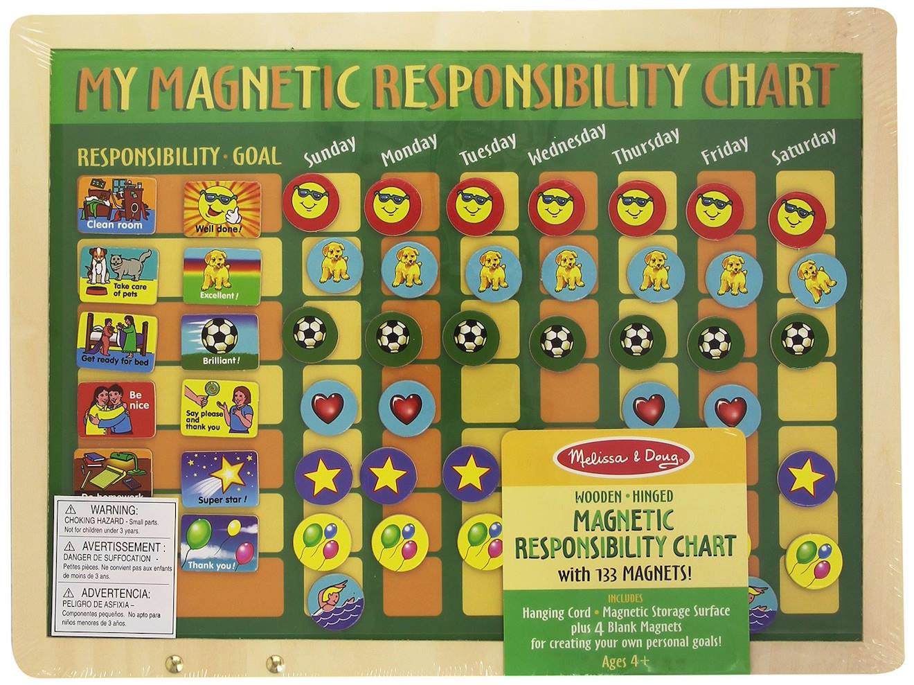 Melissa & Doug - Mon Tableau Magnétique De Responsabilités Vert