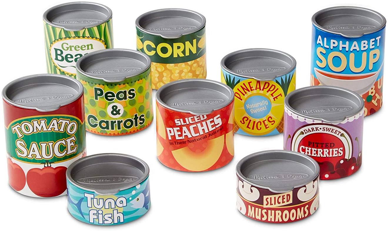 Ensemble D'aliments En Conserve Us Rouge