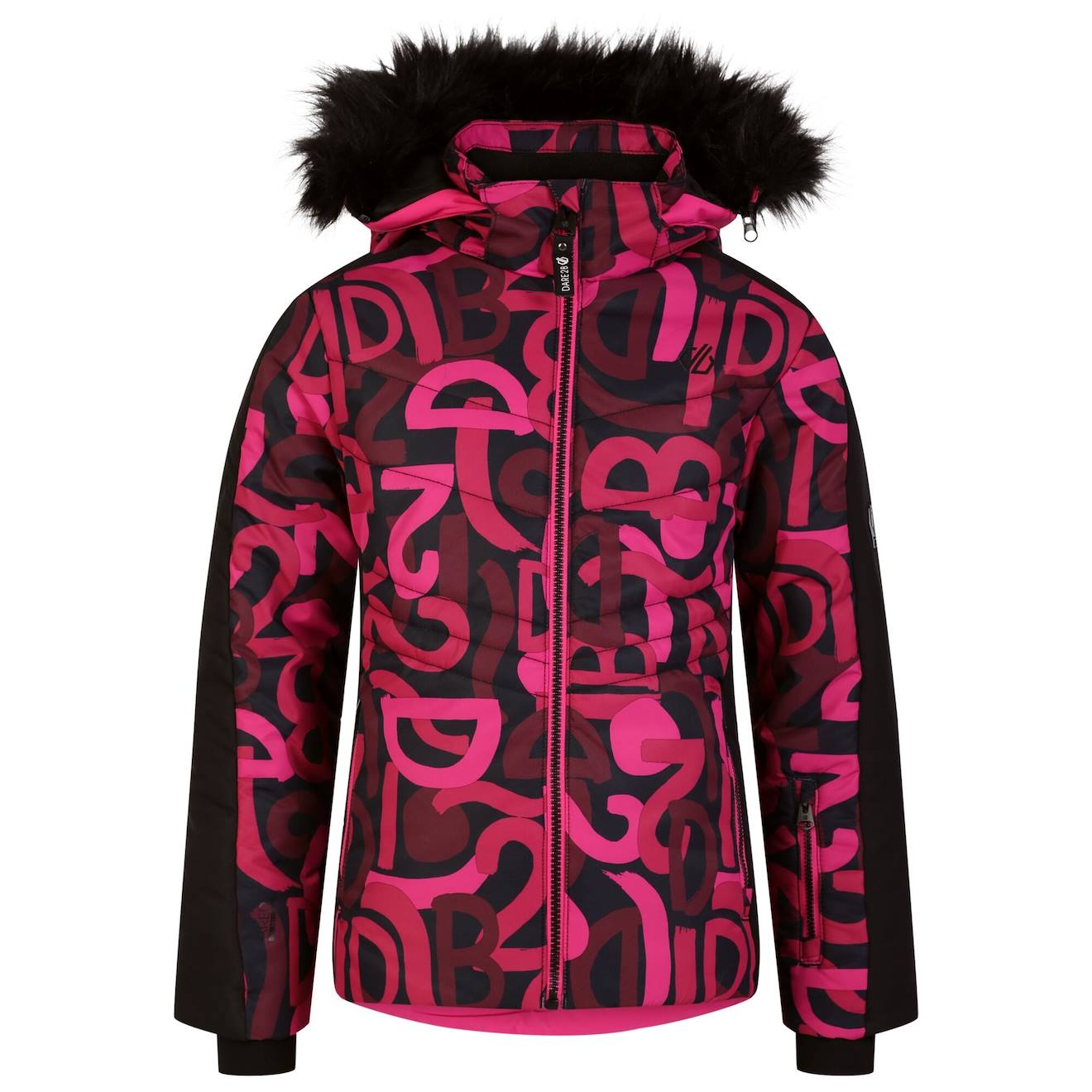 Blouson De Ski Polyester Recyclã© Ding Rose Bonbon / Noir