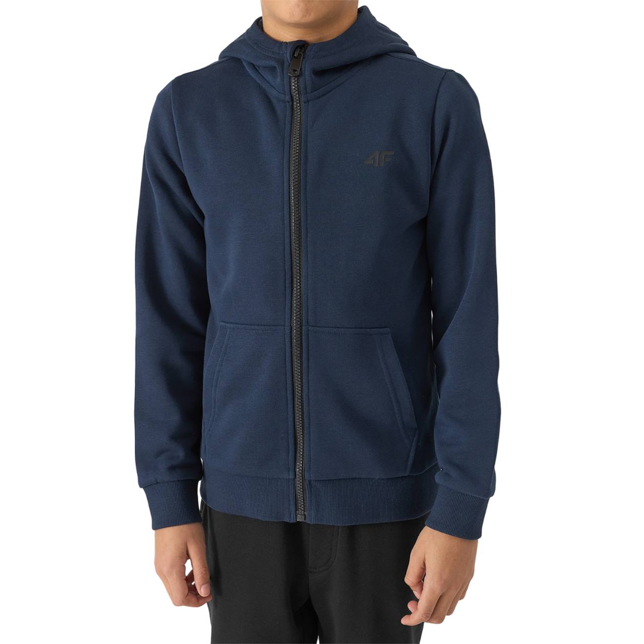 Veste À Capuche Synthétique Bleu Marine