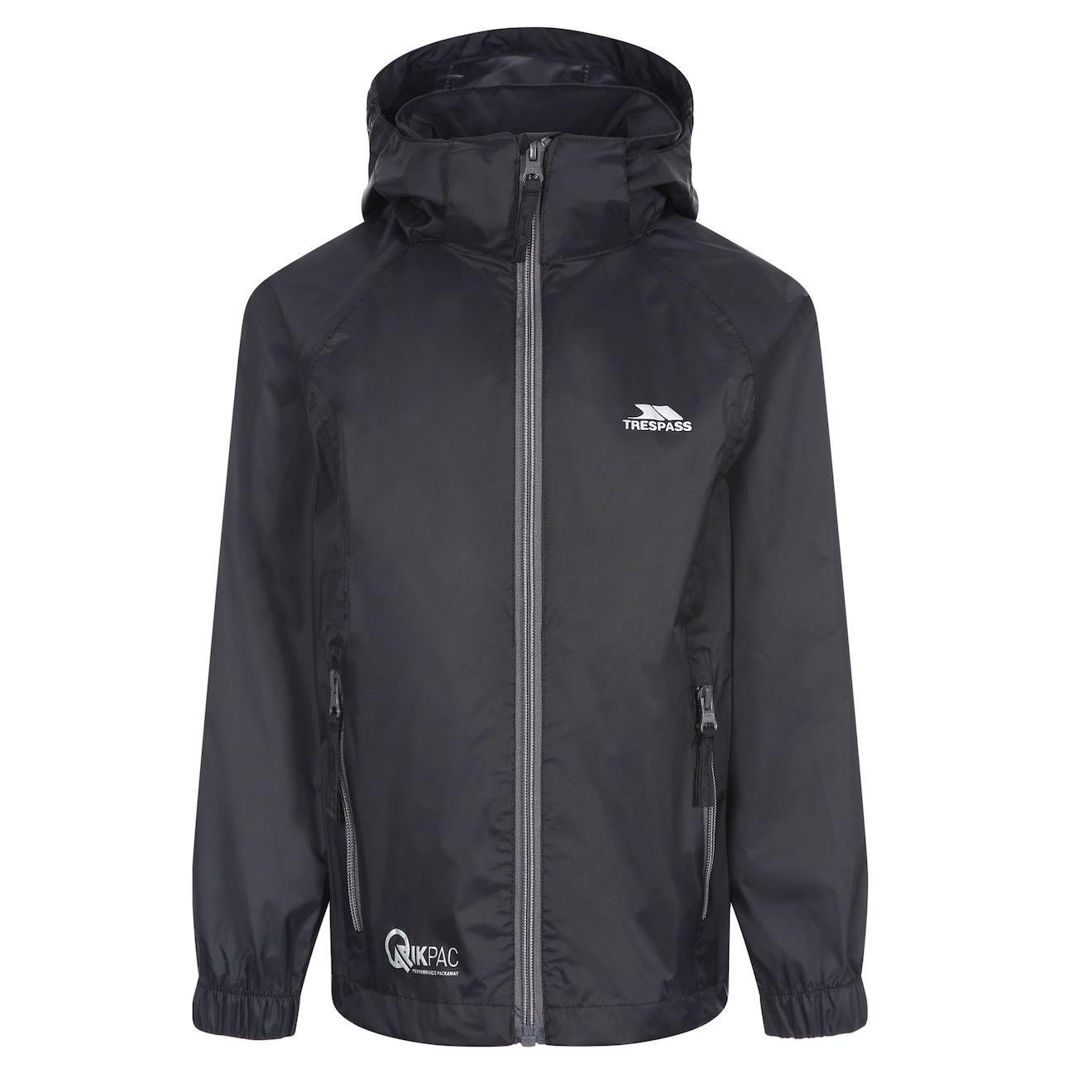 Coupe-vent Pliable Qikpac Polyester Qikpac X Noir/gris Foncé