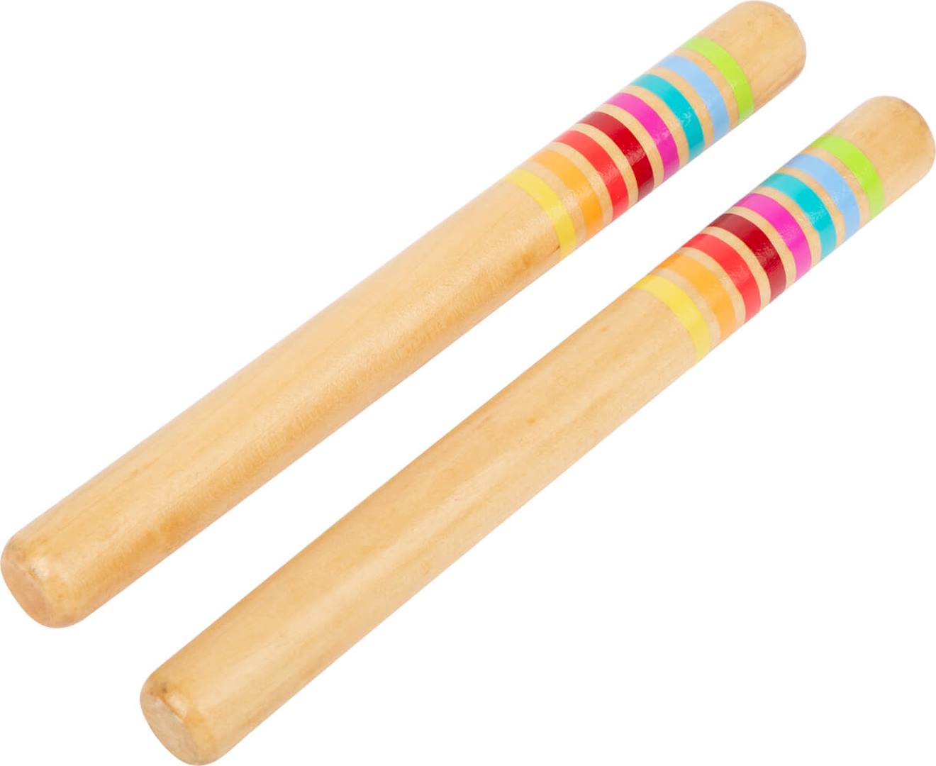 Paire De Claves En Bois Massif Beige (Small Foot) - Image 1