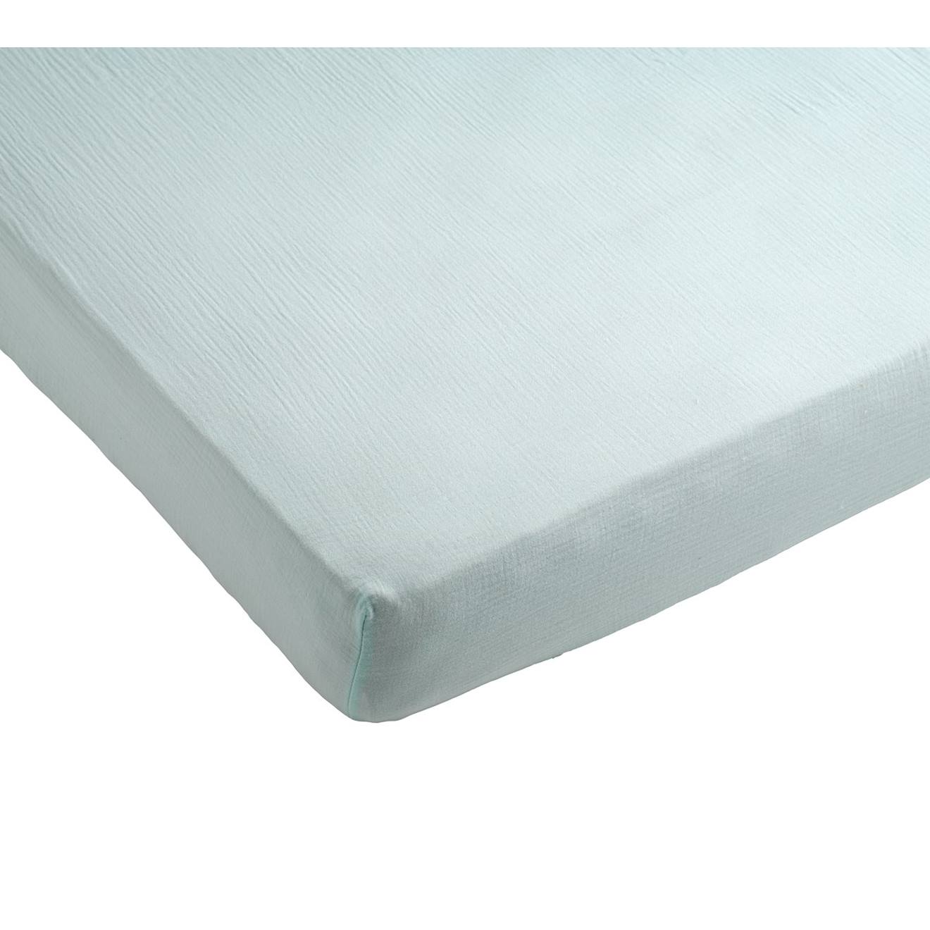 Lot De 2 Draps Housse Rectangle En Coton - Original Bleu Ciel