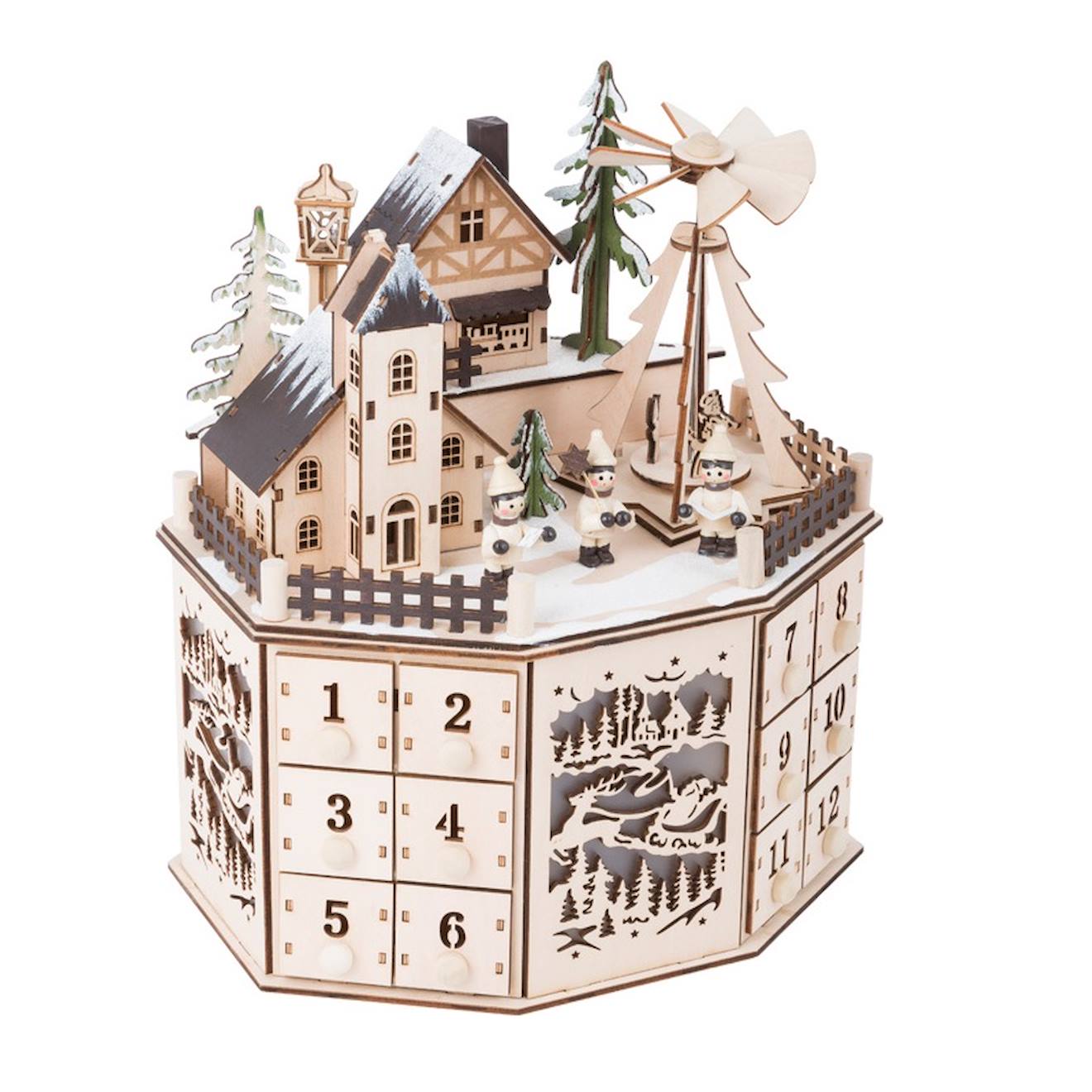 Calendrier De L'avent Avec Pyramide Beige
