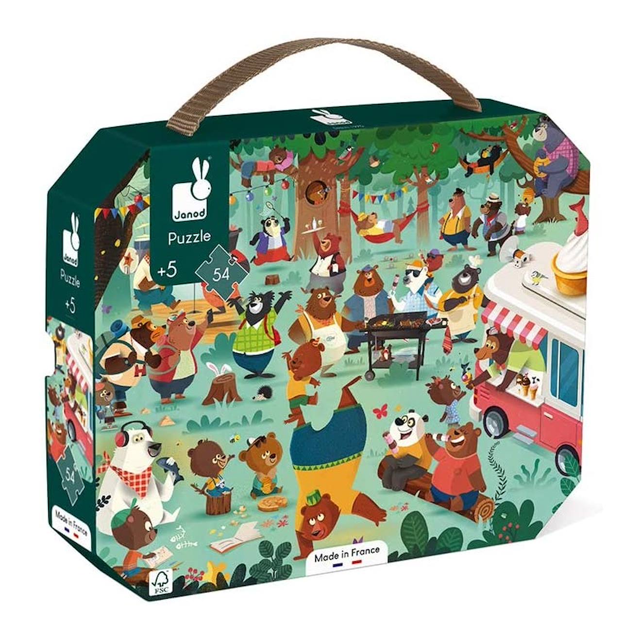 Puzzle La Cousinade Des Ours 54 Pcs Vert