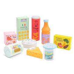 Jouet-Jeux d'imitation-Set d'épicerie en bois