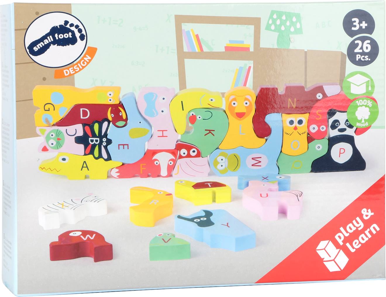 Puzzle Abc En Bois Orange (Small Foot) - Image 2
