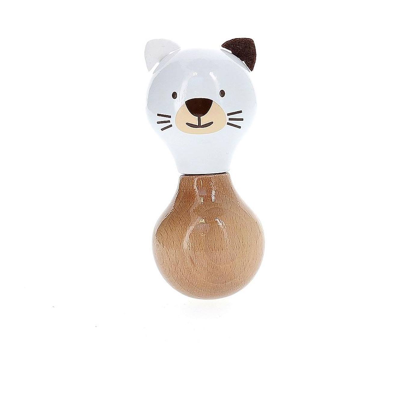 Hochet Maracas Mariette La Minette Blanc