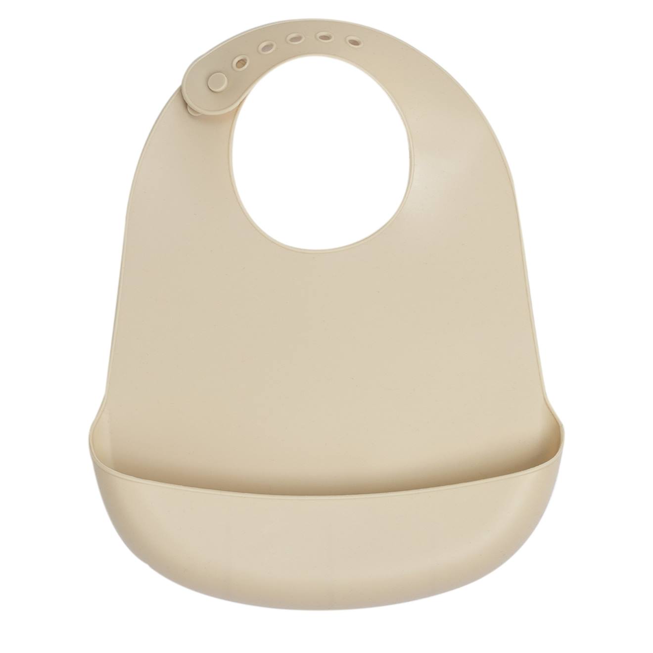 Bavoir Silicone Pour Bébé Ecru