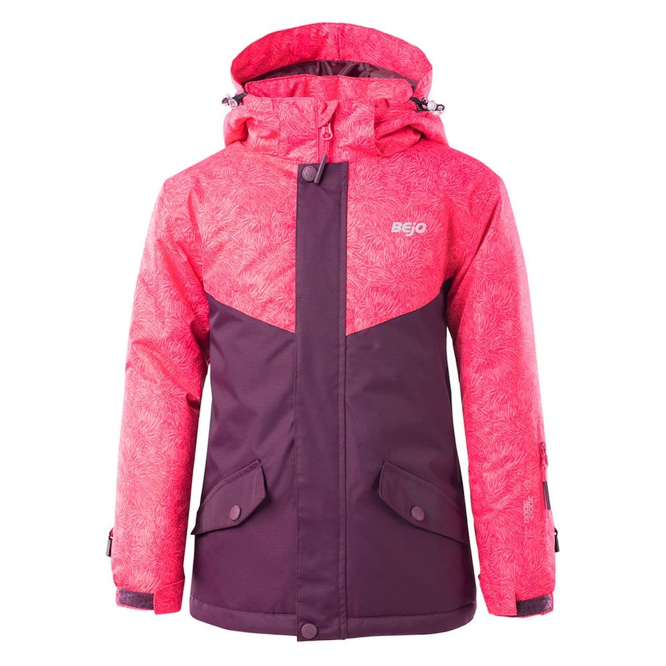 Blouson De Ski Synthétique Yuki Violet Foncé / Rose Givré
