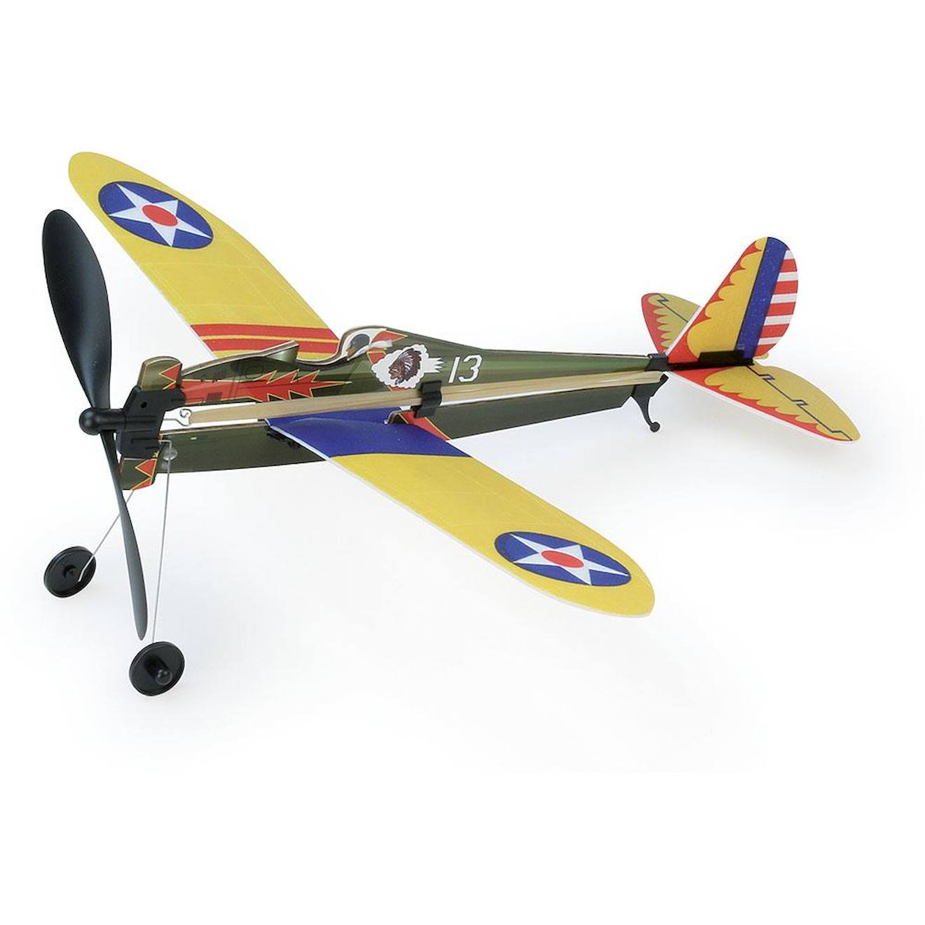 Vilac - Avion À Élastique Vert Vert