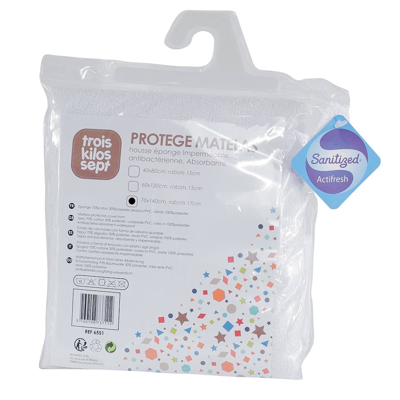 Protége Matelas Bébé Blanc (Trois Kilos Sept) - Image 2