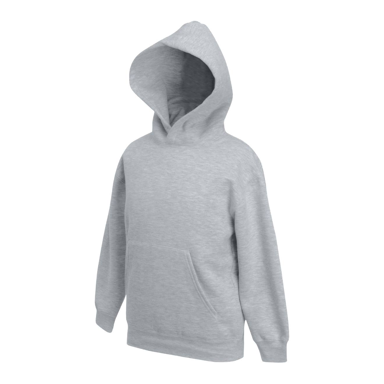 Sweat À Capuche Coton Premium Gris Chiné