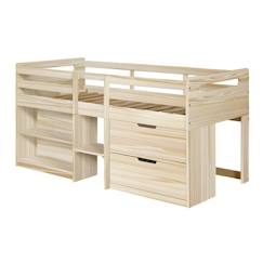 Chambre et rangement-Lit mi-hauteur bois massif hoby