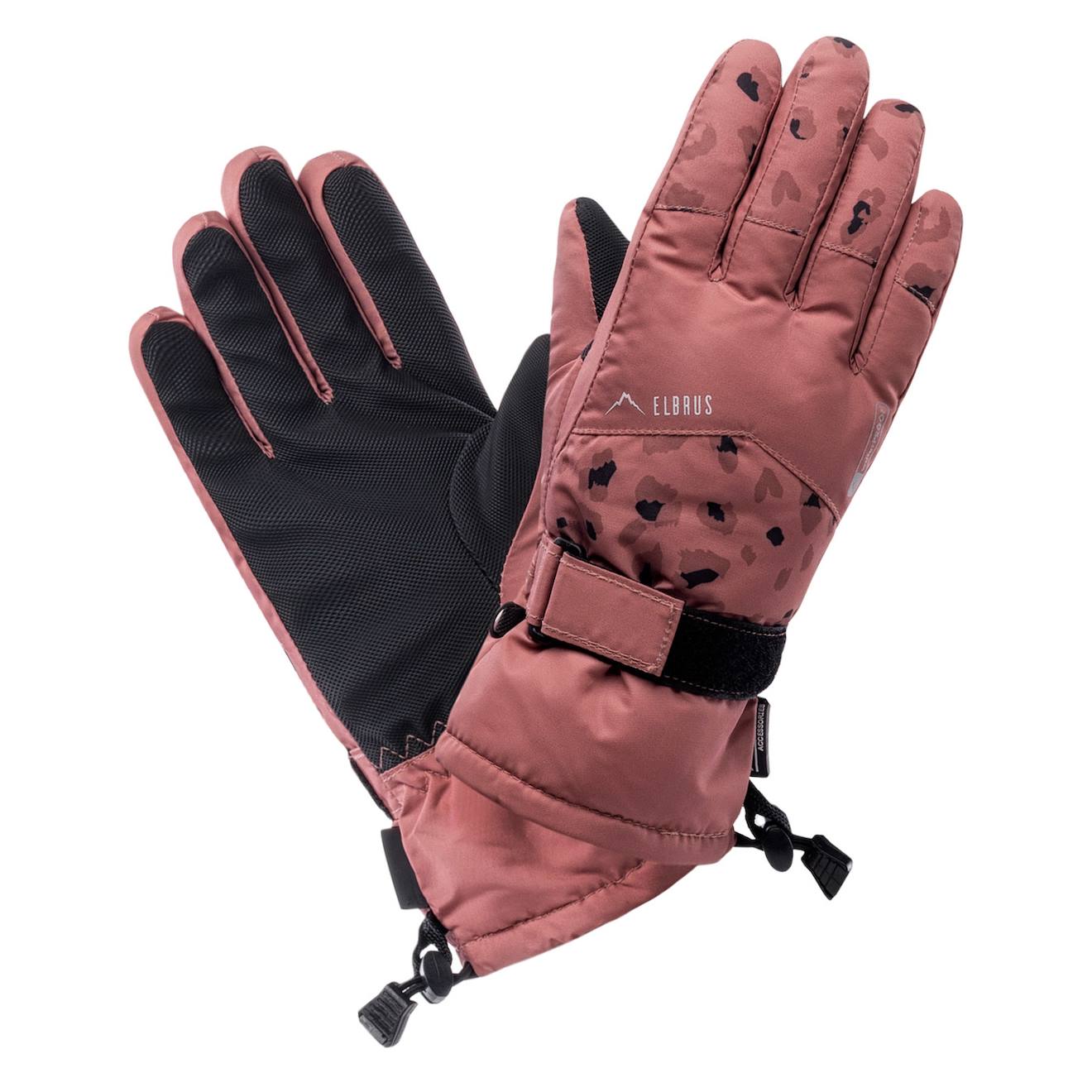 Gants De Ski Synthétique Akemi Rose Cendre / Corail Clair