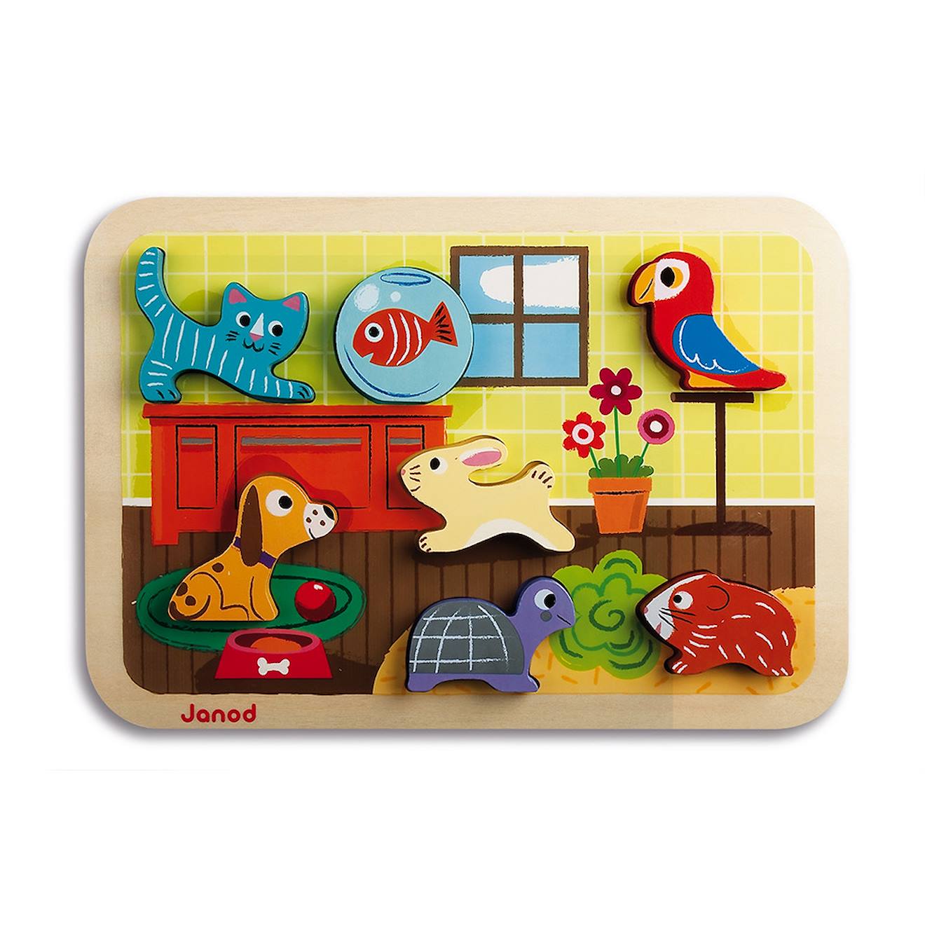 Puzzle 3d Animaux Domestiques Rouge