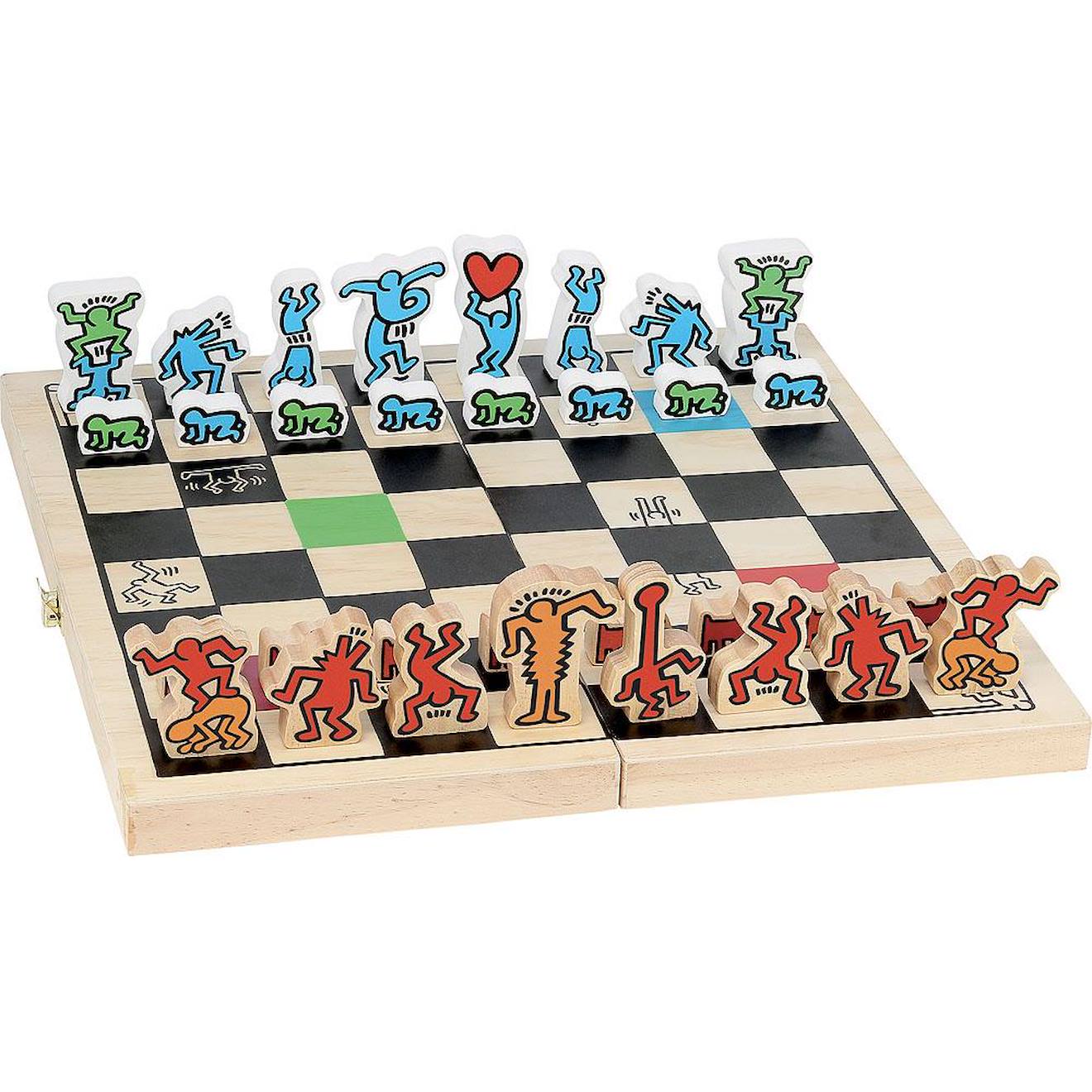 Coffret Jeu D'échecs Keith Haring Beige