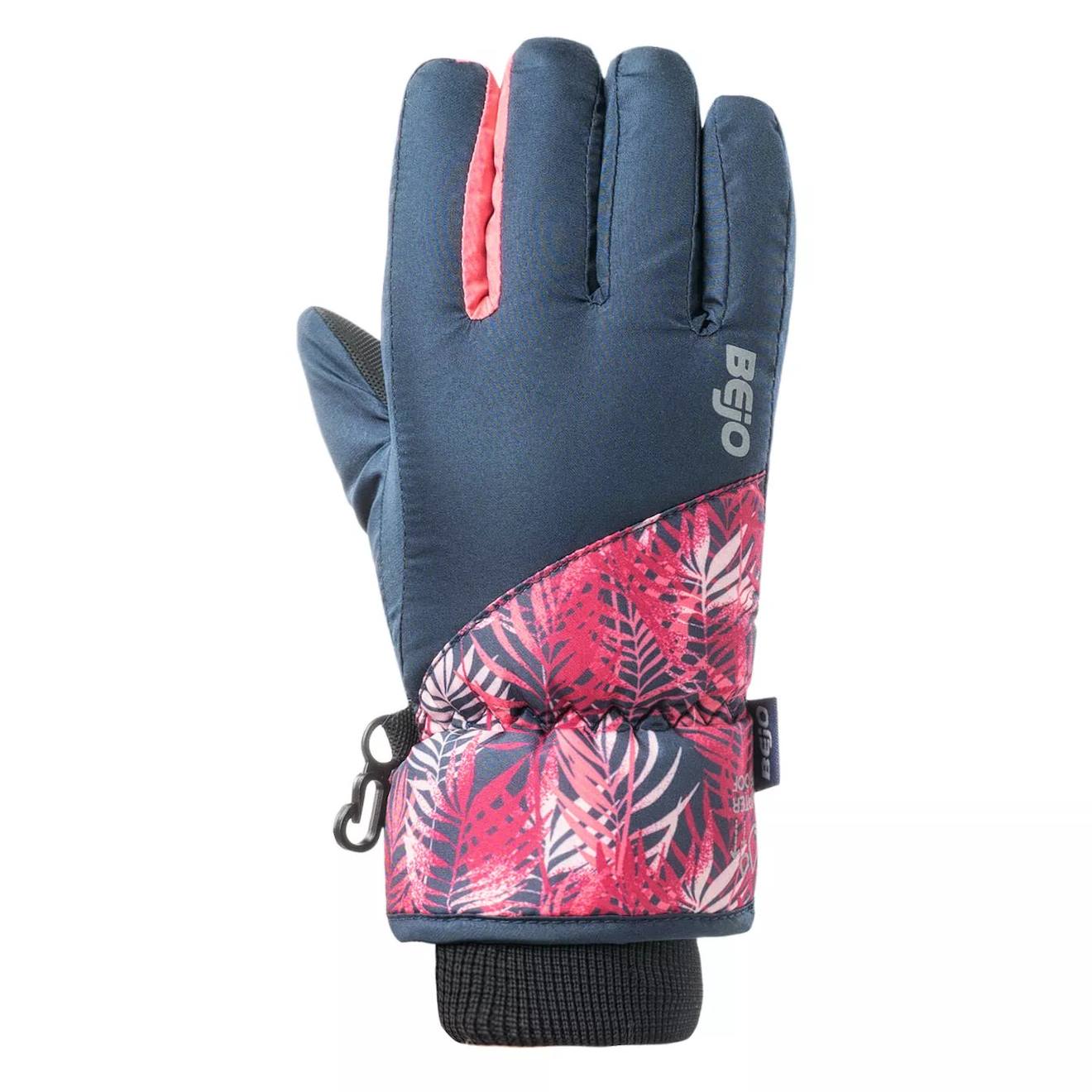 Gants De Ski Synthétique Vipo Bleu Foncé / Rose