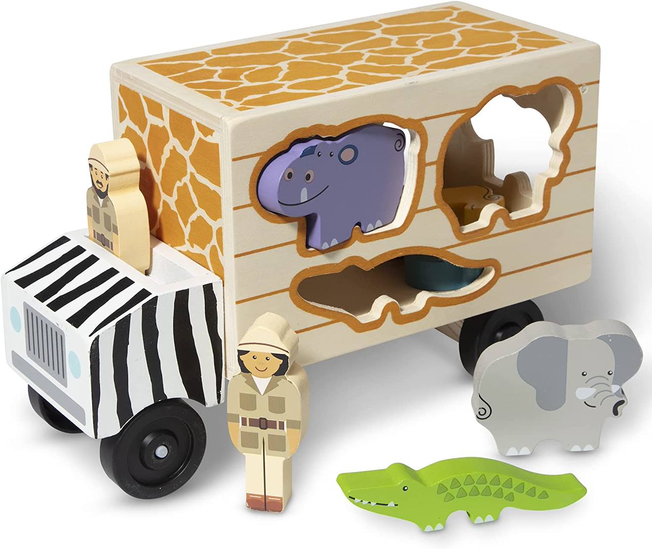 Melissa & Doug - Camion De Sauvetage D'animaux Safari Beige
