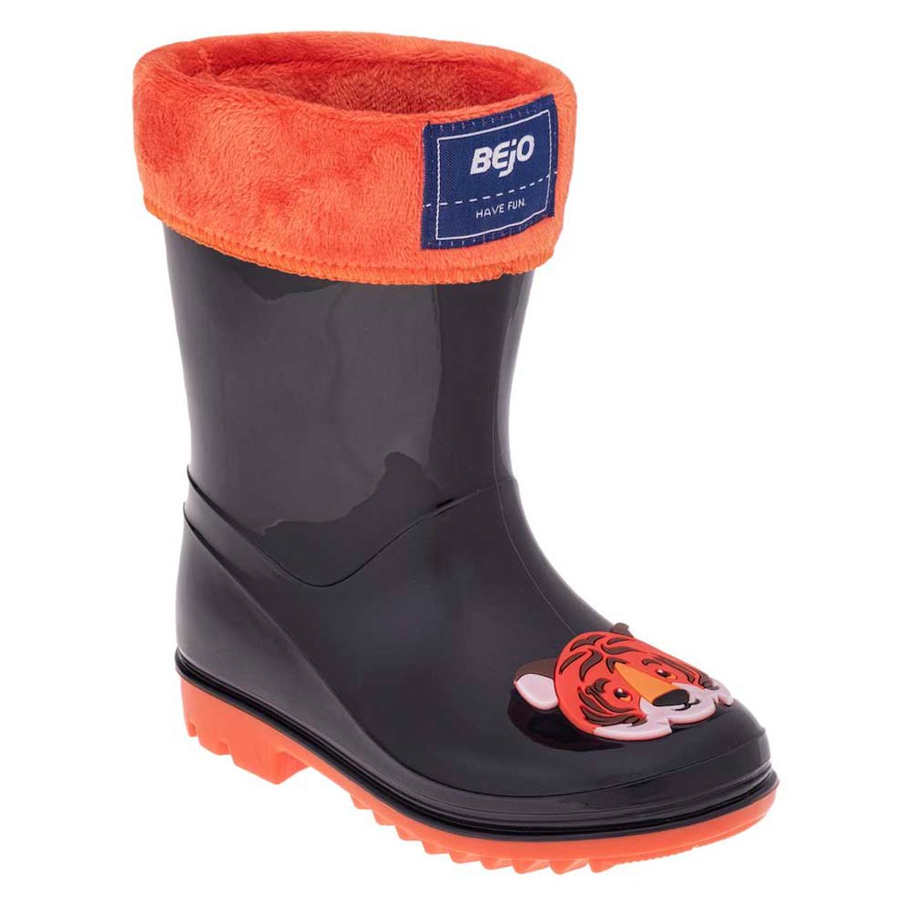 Bottes De Pluie Synthétique Frise Saphir Foncé / Orange