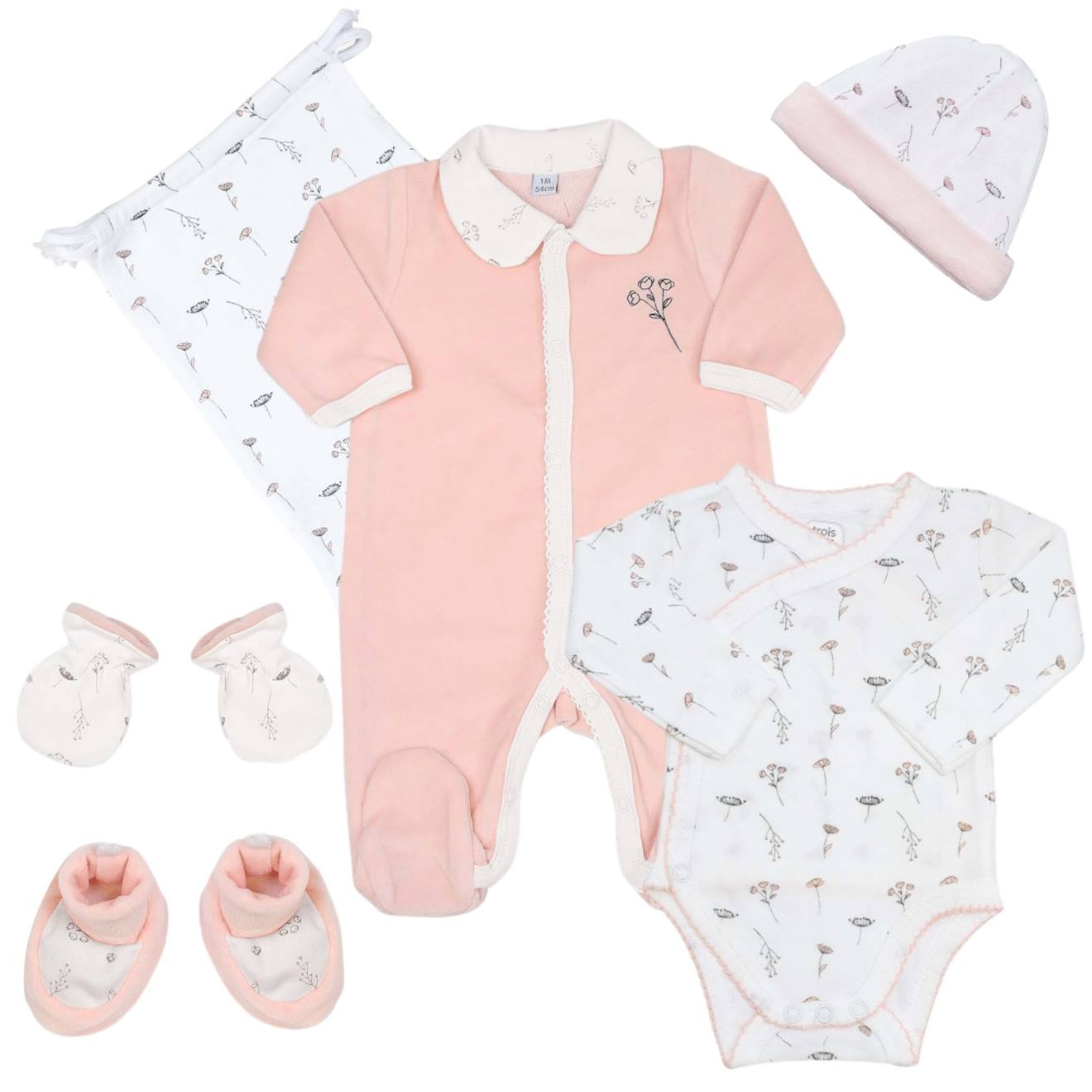 Trousseau Naissance Bébé Rose