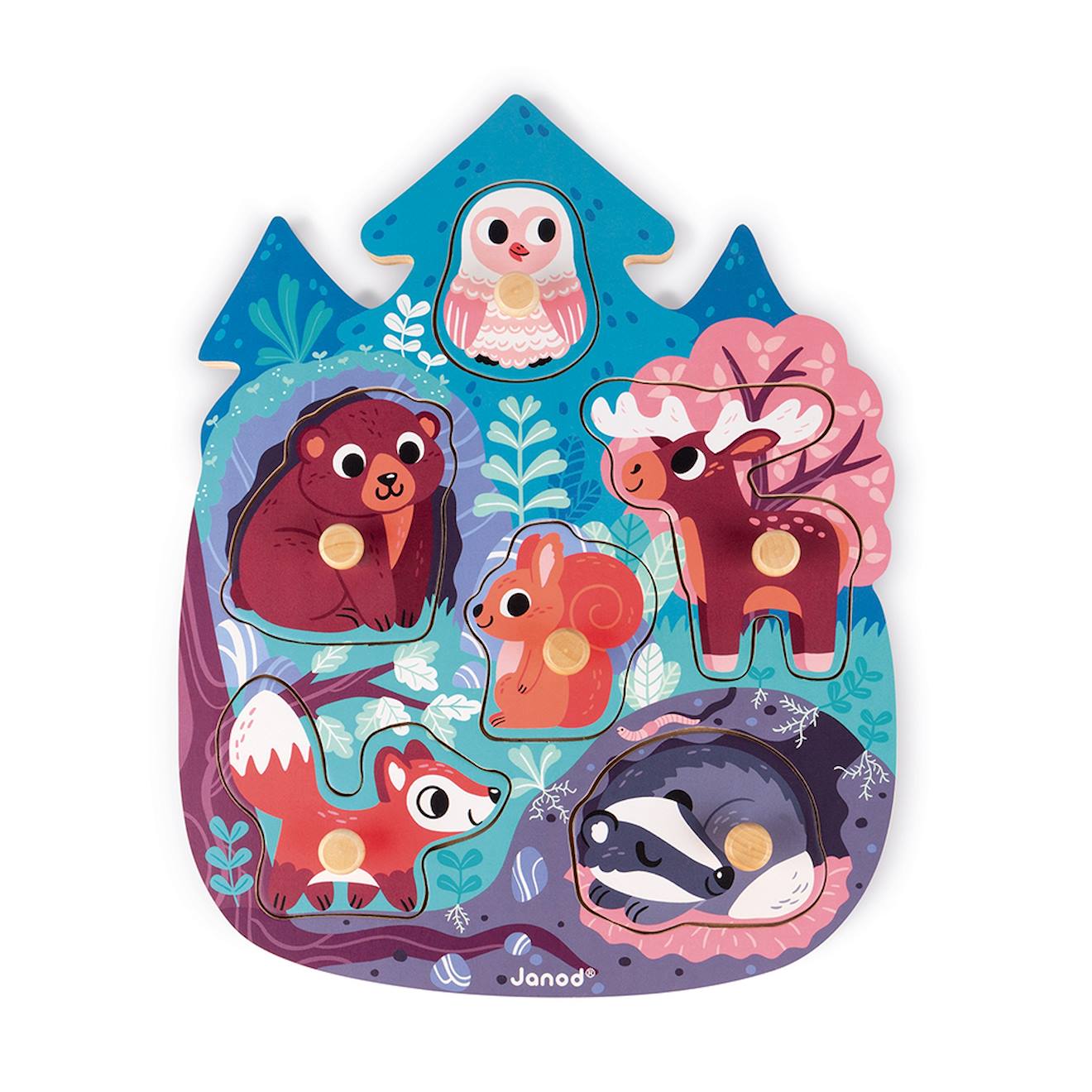 Puzzle Happy Forest Bleu