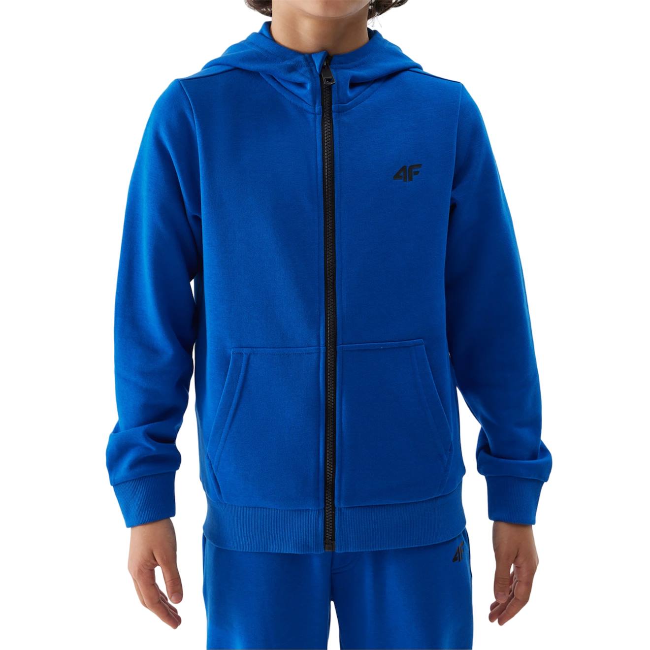 Veste À Capuche Synthétique Cobalt