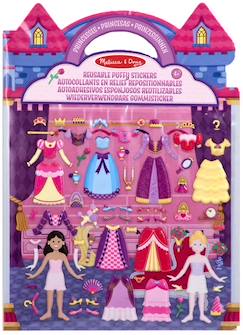 -Livret d'autocollants reliefs repositionnables princesses
