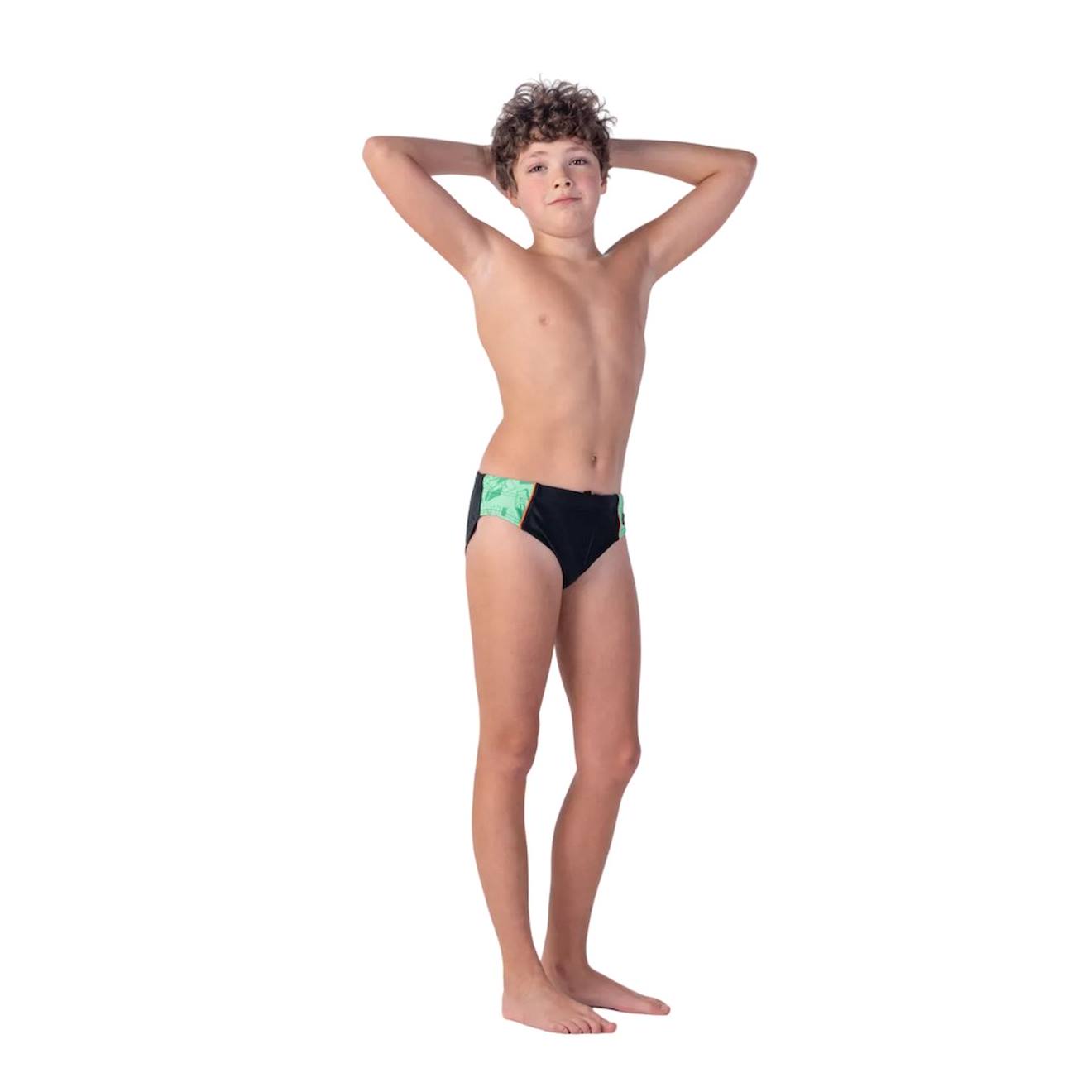 Short De Bain Synthétique Idalis Noir / Menthe